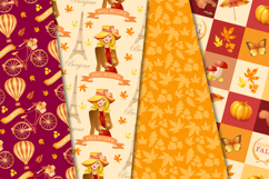 Fall Autumn Seamless Pattern, fall autumn digital papers Product Image 4