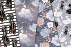 Swans Dance Ballet Seamless Pattern, ballet digital papers Product Image 3