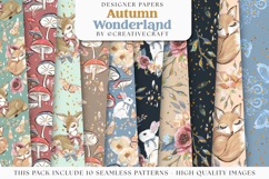 Fall Autumn Seamless Pattern, fall autumn digital papers Product Image 2