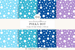 Polka Dot Seamless Patterns, rainbow digital papers, bright Product Image 1