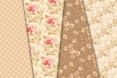 Floral Seamless Pattern, flowers roses digital paper graphic Product Image 4