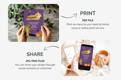 Halloween Party Editable Invitation Template, editable canva Product Image 2