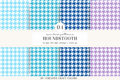 Houndstooth Seamless Patterns, rainbow digital papers design Product Image 1
