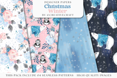 Christmas Winter Seamless Pattern, christmas digital papers Product Image 1