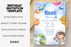 Birthday Boy Editable Invitation Template, editable canva Product Image 1
