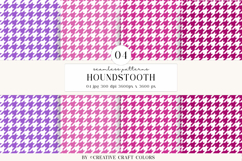 Houndstooth Seamless Patterns, rainbow digital papers design Product Image 1