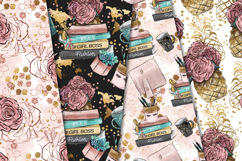 Boss Babe Seamless Pattern, boss girl digital papers graphic Product Image 4