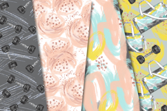 Fitness Girl Seamless Pattern, gym digital paper graphic Product Image 4