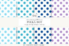 Polka Dot Seamless Patterns, rainbow digital papers, bright Product Image 1