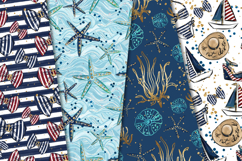 Nautical Cruise Seamless Pattern, nautical digital papers Product Image 4