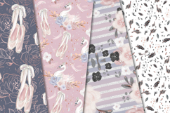 Swans Dance Ballet Seamless Pattern, ballet digital papers Product Image 4