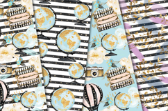 Travel Chic Seamless Pattern, travel fashion digital paper Product Image 4