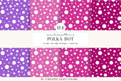 Polka Dot Seamless Patterns, rainbow digital papers, bright Product Image 1