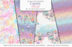 Candy Shop Seamless Pattern, candy shop digital papers Product Image 1