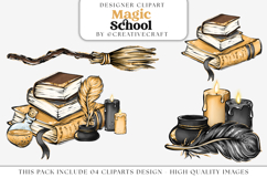 Wizard Magic School PNG clipart, magic school illustrations Product Image 1