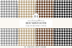 Houndstooth Seamless Patterns, rainbow digital papers design Product Image 1