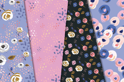 Purple Blooms Seamless Pattern, purple blooms digital papers Product Image 3
