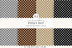 Polka Dot Seamless Patterns, rainbow digital papers, bright Product Image 1