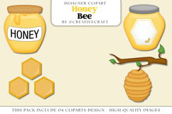 Honeybee png Clipart, honey bee graphic, forest illustration Product Image 1