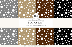 Polka Dot Seamless Patterns, rainbow digital papers, bright Product Image 1