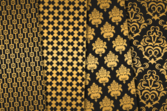 Black Gold Seamless Patterns, black gold digital papers Product Image 3