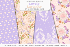Lavender Seamless Pattern, lavender digital papers graphics Product Image 1
