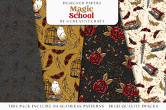 Wizard Magic School Seamless Pattern, wizard digital paper Product Image 1