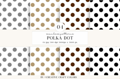 Polka Dot Seamless Patterns, rainbow digital papers, bright Product Image 1