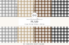 Plaid Gingham Seamless Patterns, rainbow digital papers Product Image 1