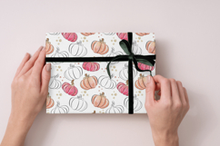 Pink Pumpkin Seamless Pattern, pink pumkin digital papers Product Image 7