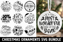 Christmas Ornaments SVG Bundle, christmas round illustration Product Image 1