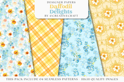 Garden Seamless Pattern, flowers roses digital papers Product Image 1