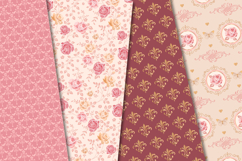 Blush Blossoms Seamless Pattern, roses flowers digital paper Product Image 4