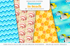 Tropical Summer Seamless pattern, watermelon digital paper Product Image 1