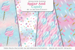 Sugar and Candy Seamless Pattern, suggar candy digital paper Product Image 1