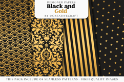 Black Gold Seamless Patterns, black gold digital papers Product Image 1