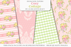 Garden Seamless Pattern, flowers roses digital papers Product Image 1