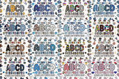 All Holiday Alphabet Mega Bundle, doodle letters png clipart Product Image 9