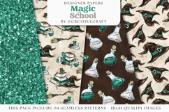 Wizard Magic School Seamless Pattern, wizard digital paper Product Image 1