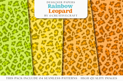 Animal Print Seamless Pattern, leopard print digital papers Product Image 1