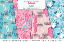 Mini Me Seamless Pattern, mini me digital paper illustration Product Image 1