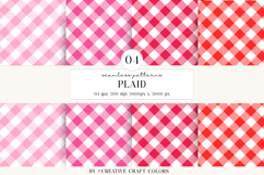 Plaid Gingham Seamless Patterns, rainbow digital papers Product Image 1