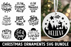 Christmas Ornaments SVG Bundle, christmas round illustration Product Image 1