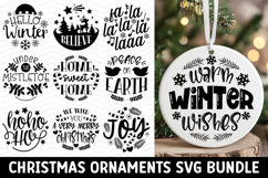 Christmas Ornaments SVG Bundle, christmas round illustration Product Image 1