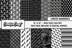 Melanoma Cancer Awareness Digital Papers, digital scrapbook Product Image 2