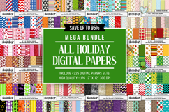 All Holiday Digital Papers Mega Bundle , backgrounds designs Product Image 1