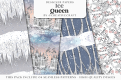Ice queen seamless pattern, ice queen digital papers Product Image 1