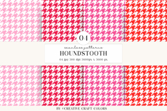 Houndstooth Seamless Patterns, rainbow digital papers design Product Image 1