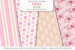 Floral Seamless Pattern, flowers roses digital paper graphic Product Image 1