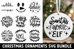 Christmas Ornaments SVG Bundle, christmas round illustration Product Image 1